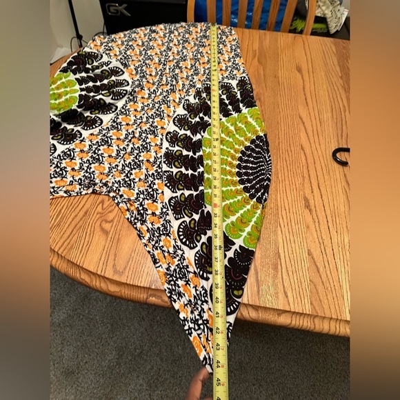 Women’s Bold Print Green Black Brown Sleeveless Maxi Dress Measures As A Large. - Picture 10 of 10